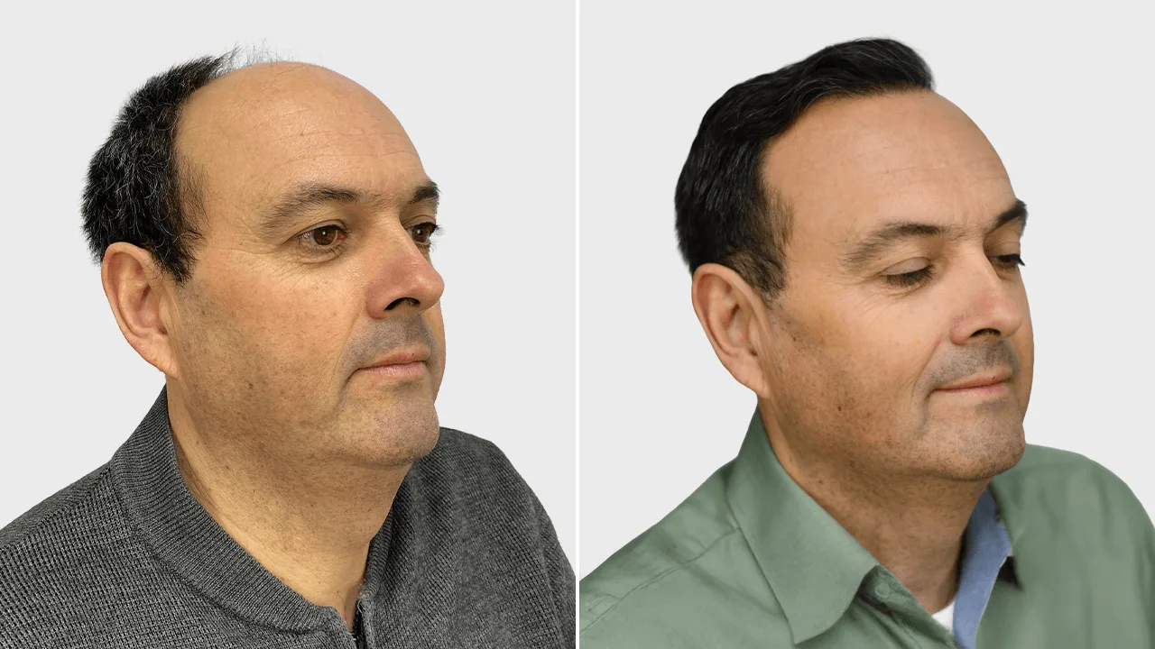 p frank voor en na rechts